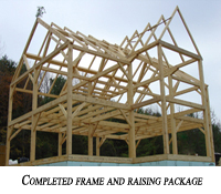 A completed frame and raising package